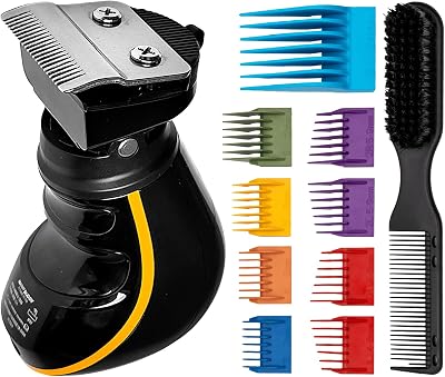 Buzz Buddy 360 Clipper, Swivel Head Grooming Tool, Ceramic Blade 0.52.0mm, Quiet 7000 RPM Motor, IPX7 Waterproof, Cordless Kit