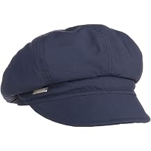 Seeberger Rainy Day Newsboy Cap Women Navy One Size