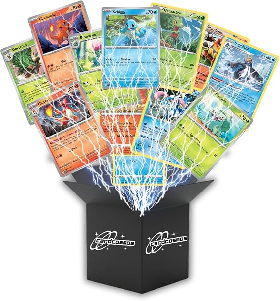 Pokémon Card Set German - 20 Cards Starter Pokémon and Developments - Random Assembled - No Duplicates - Original Pokémon TCG Cards