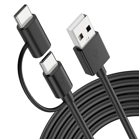 2in1 Micro to USB C Tablet Charger Cable Replacement for Amazon Kindle Fire