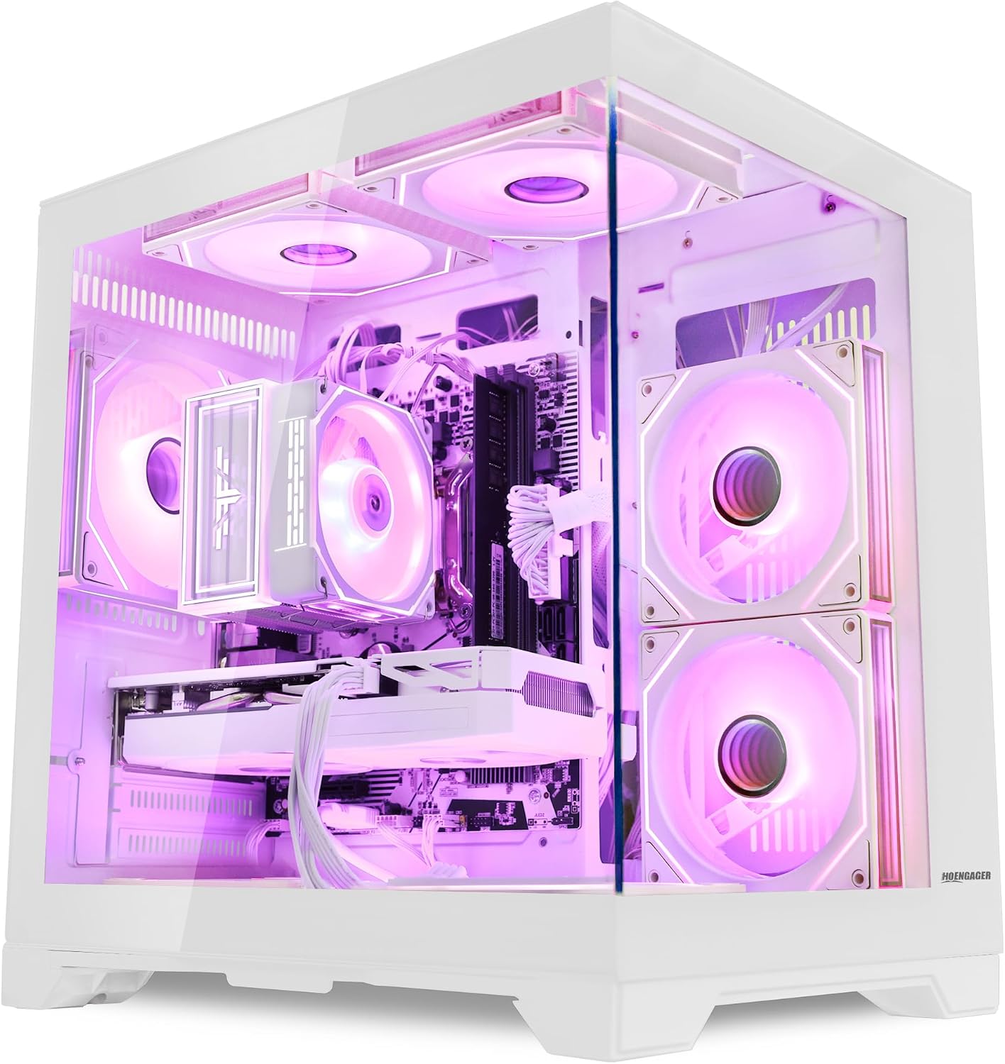 Pure White Model Gaming Desktop PC 13th Generation Intel Core i5-13400F 10 Core Up to 4.4 GHz, NVIDIA RTX 5060 8G Equipped | DLSS 4 Support, 32GB DDR4 RAM 3200MHz, 2TB SSD NVMeSATA, Wi-Fi & Bluetooth, Win 11, Tower PC-White