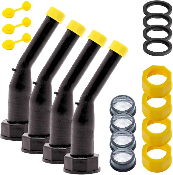 EZ-POUR RIGID Replacement Spout & Vent Kit, Multi-Purpose Spout, Pack of 4
