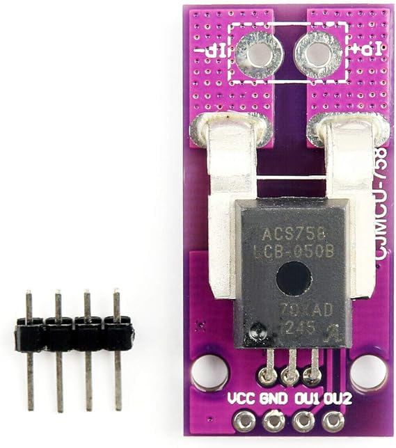 HiLetgo ACS758 ACS758LCB-050B-PFF-T 50A Linear Current Sensor ACS758LCB Current Module 120 kHz Bandwidth 3-5.5V