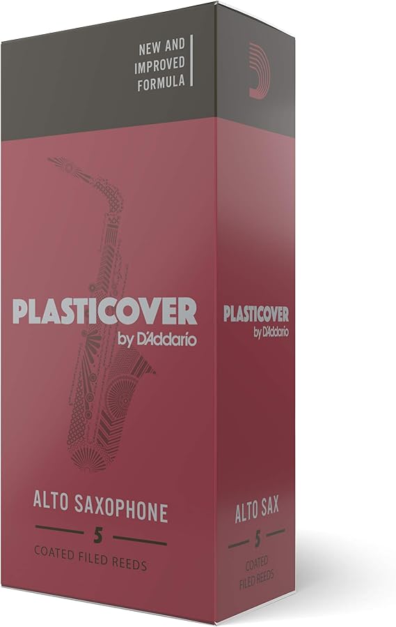 D'Addario Plasticover Alto Sax Reeds Strength 2.0, 5-Pack