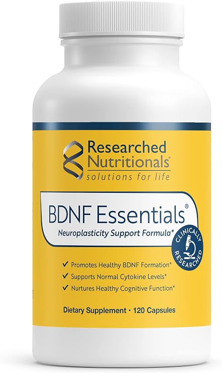 Researched Nutritionals BDNF Essentials Brain Supplement, 120 Capsules