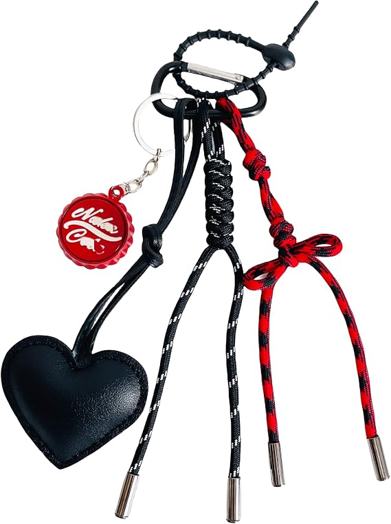 QTMY Cute Braided Keychain Bag Charms for Handbag Purse Backpack Accessories Bogg Bag,335