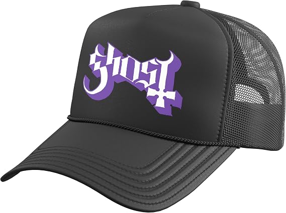 Ghost Purple Logo Trucker Hat with Adjustable Mesh Back