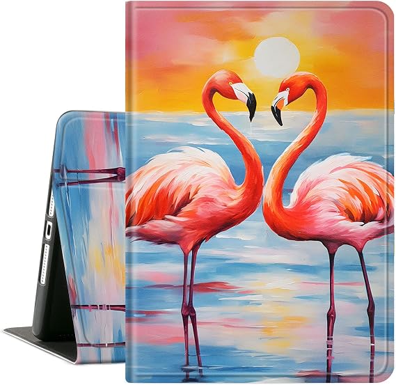 for All-New Amazon Kindle Fire HD 10 13th Generation, 2023 Release 10.1" Tablet Case,Slim Folding Stand Cover with Auto Wake/Sleep,Sunset Flamingo