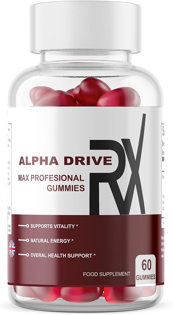 Alpha Drive RX Testo - Powerful Natural Ingredients/New & Sealed - 60 Gummies/Slim Warriors