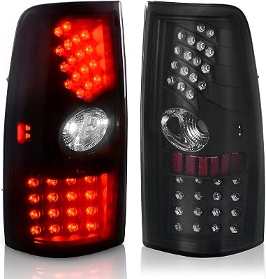 DWVO LED Taillights Tail Light Assembly Compatible with 1999 2000 2001 2002 2003 2004 2005 2006 Chevy Silverado  2007 Silverado Classic Body Style  99 00 01 02 03 GMC Sierra Replacement Tail Lamps