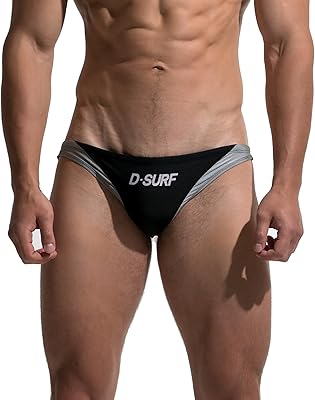 Mens Swimsuit Sunbathing Swimming Briefs Low Waist Swimwear D-surf