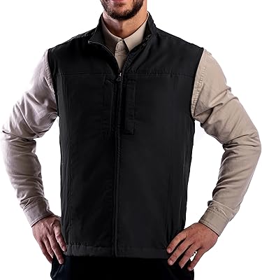 SCOTTeVEST RFID Vest for Men - 26 Hidden Pockets - Water Repellent for Travel & More Black, X-Large Tall