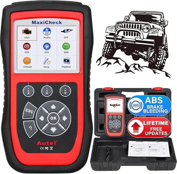 Autel MaxiCheck PRO OBD2 Scanner with ABS & S,R,-S ABS Auto Bleed, 7 Resets