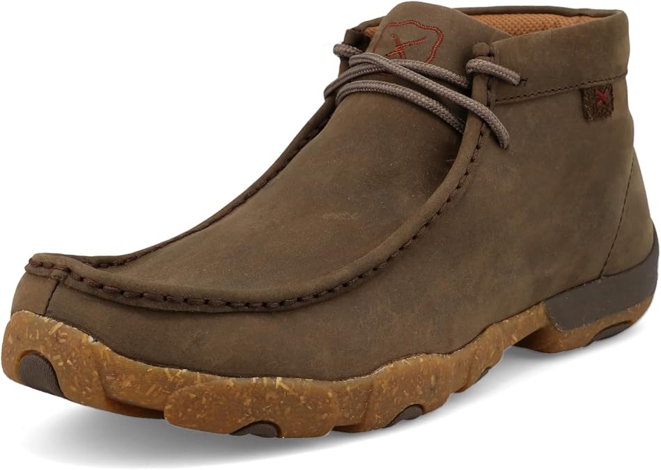 Twisted X Men's Chukka Driving Moc, Moc Toe, Shitake, 14 W