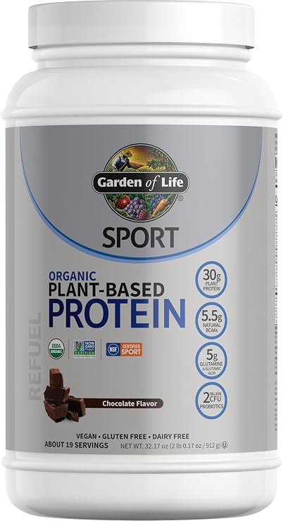 Garden of Life Sport Organic Vegan Protein Powder, Chocolate, 19 Servings