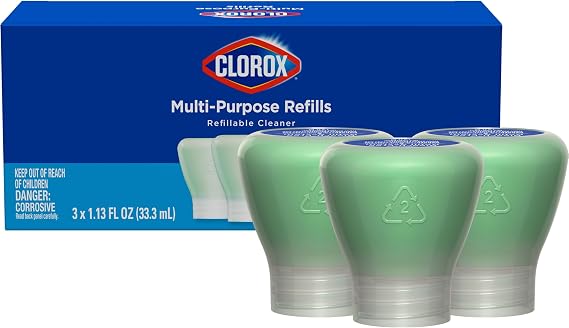 Clorox Multi-Purpose Spray Refill, Household Essentials, 3x1.125fo Concentrated Refills