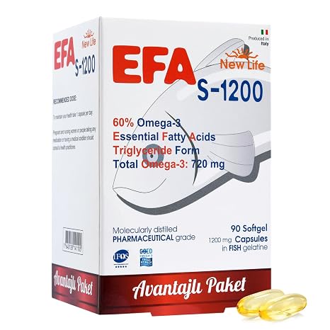New Life Efa S-1200 90 Kapsül Balık Yağı - 720 Mg Omega 3-396 Mg EPA - 264 Mg DHA