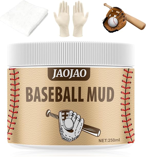 JAOJAO Baseball Mud - Football Mudding Kit for Leather & Synthetic Balls | Increases Grip Control & Surface Friction, Reduces Shine for Pitchers & Players, 250ml