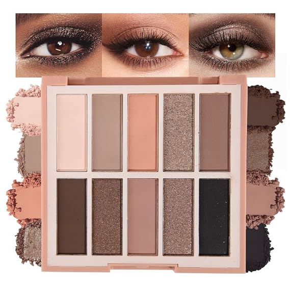 CAKAILA Neutral Nude Eye Shadow Palette,Matte Brown Bronze Naked Cream Eyeshadow Palette,Make Up Pallets for Women Natural Eyeshadows for Eyes Long Lasting Naturing-Looking