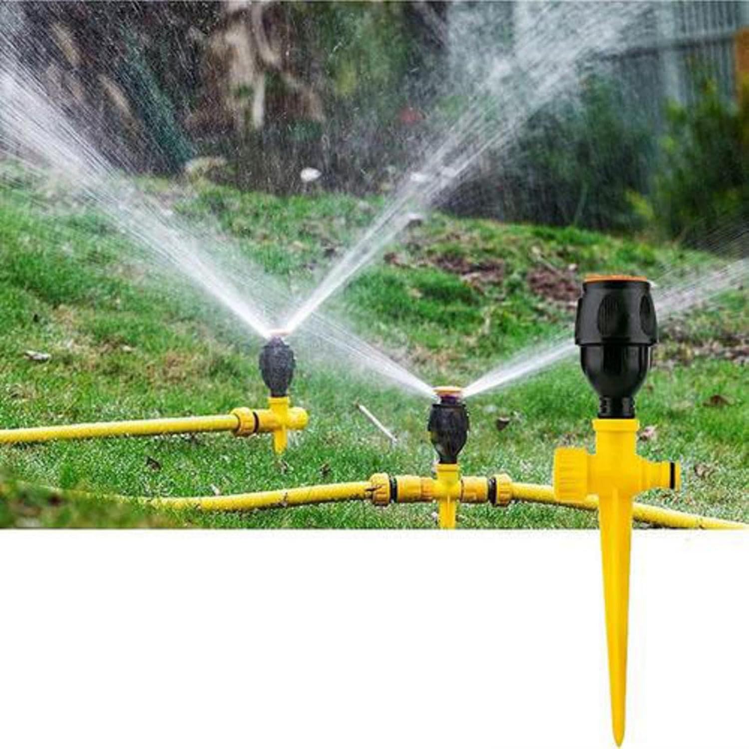 360° Rotation Automatic Irrigation System Garden Lawn Sprinkler Multi-functional Adjustable Garden Sprinkler for Patio, Outdoor Grass Garden Garden Lawn, Garden Lawn Water Sprinkler