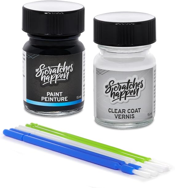 ScratchesHappen Exact-Match Touch Up Paint Kit - Quartz White Pearl (WW8/W8) Tricoat for Hyundai - Essential (Paint + Clear Coat)