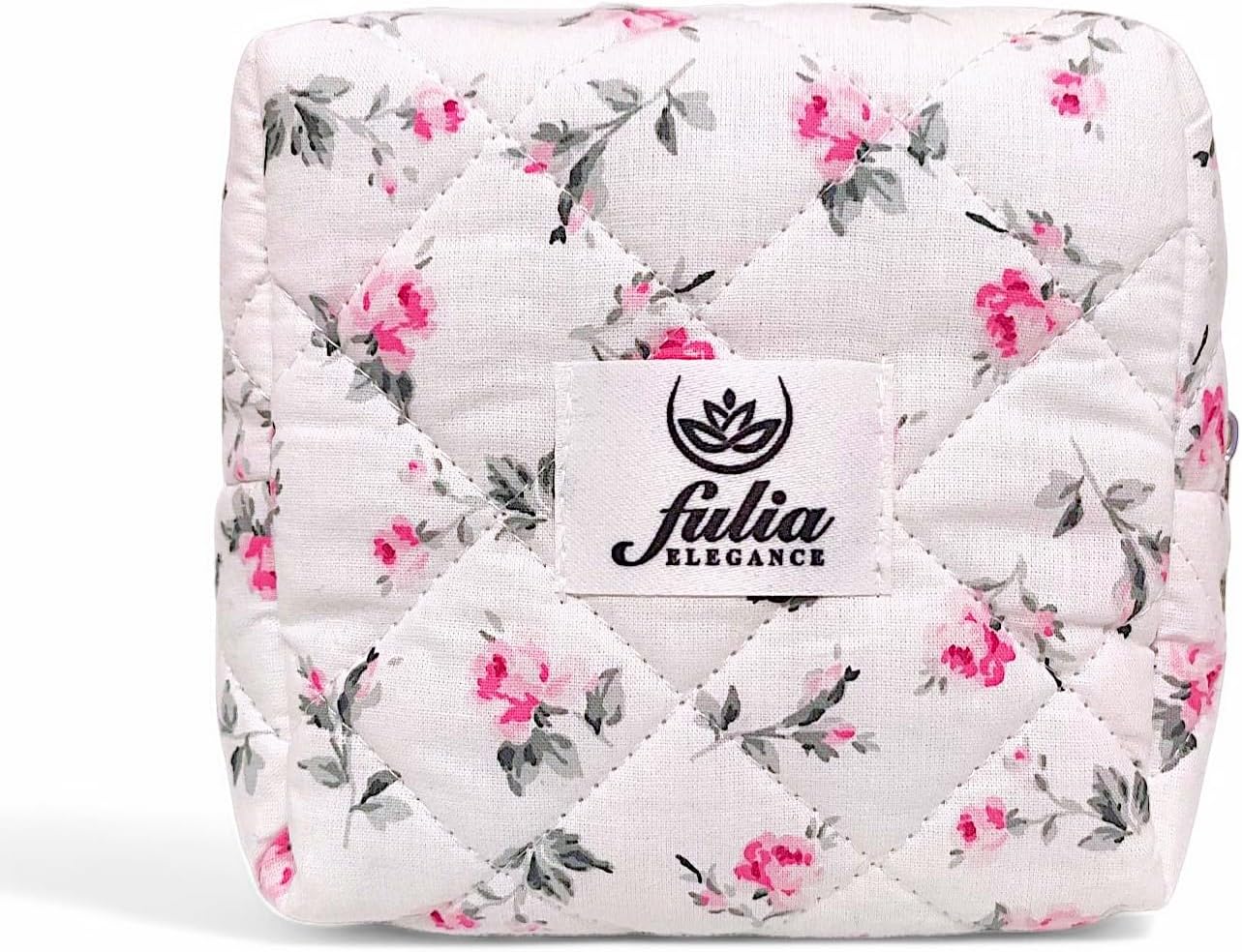 Makeup Bag | Hygiene Bag | Pad Bag | In-Bag Organizer | Small Size Travel Makeup Bag White-Pink