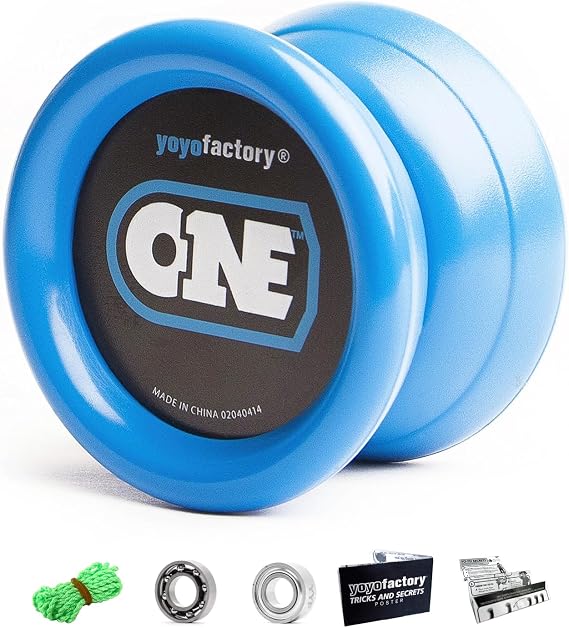 YoyoFactory ONE Yo-Yo – Beginner to Pro Trick Yoyo, 2 Bearings & String | Swap the bearing from responsive to unresponsive. Fingerspin combos, long spins. Kids and adults.