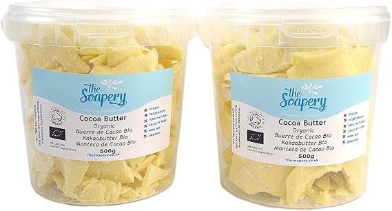 Cocoa Butter 1kg - Certified Organic Raw Unrefined Pure