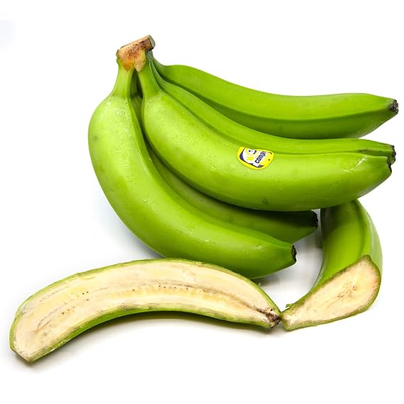 Congo Cooking Bananas, Hard Green, Guineo, Not For Ripening 8 Pound Box (3.6 Kilograms)