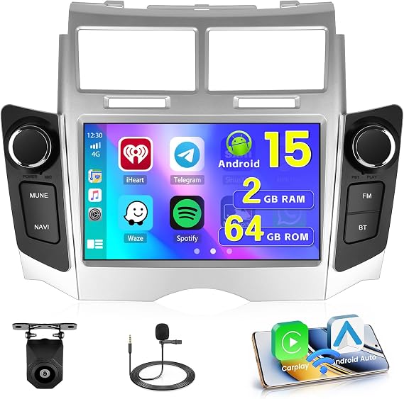 64G 7'' Android 15 Car Stereo for Toyota Yaris/Vitz/Platz 2005-2011