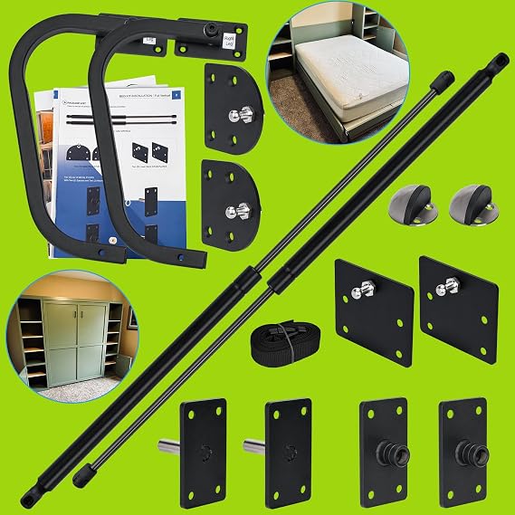 TOPOWN Full Size Deluxe Murphy Bed Kit (Vertical) | DIY Murphy Bed Kit Full Hardware Full Size Hardware (Full Vertical)