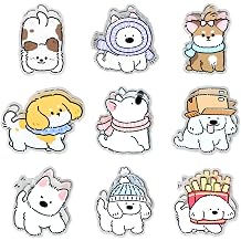 9PCS Cute Chip Clips Food Bag Sealer Sealing Clips, Funny Dog Shaped Kitchen Office Food Snack Bags Sealer, Acrylic Chip Bag Clip for Airtight Seal and Packages Storage