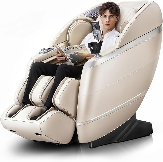 4D Massage Chair Full Body, 166 Flexible SL-Track Zero Gravity Recliner | 18 Modes, 11 Techniques, 36 Airbag Massage, with Yoga Stretch, Foot Massage, Zero Gravity Massage Recliner