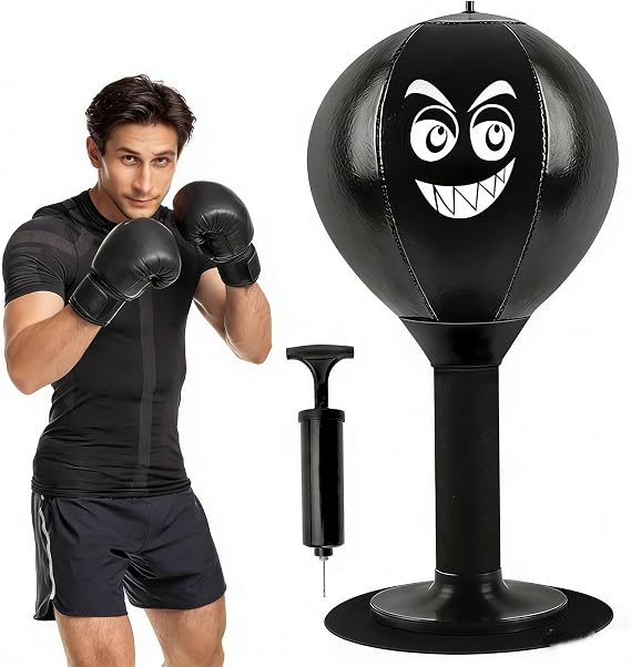 Punching Ball Table Office with Suction Cup Rage Bag Desk Punch Bag Tool with Springs for Boss Colleagues Friends Activity at Home and Office Stress Relief