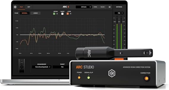 IK Multimedia ARC Studio Room Correction System with High-Precision Analysis Microphone, Advanced Room Correction Software, and Stand-Alone Correction Processor for Pro Audio