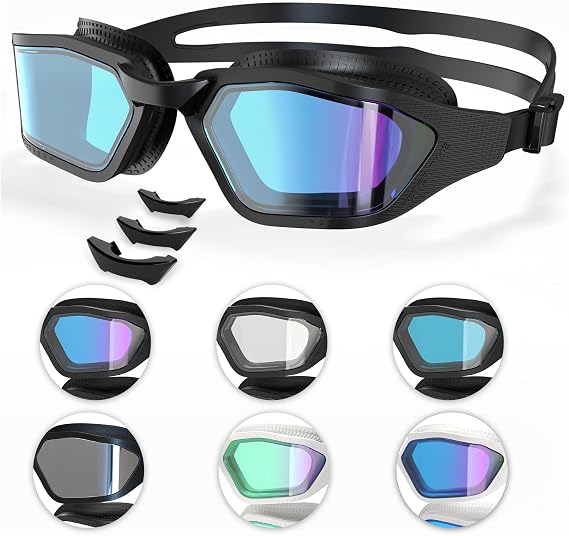 Whale Swimming Goggles-A1 GE Nano Long-Lasting Anti-Fog UV Swim Goggles - Unisex, Comfortable, Clear Vision