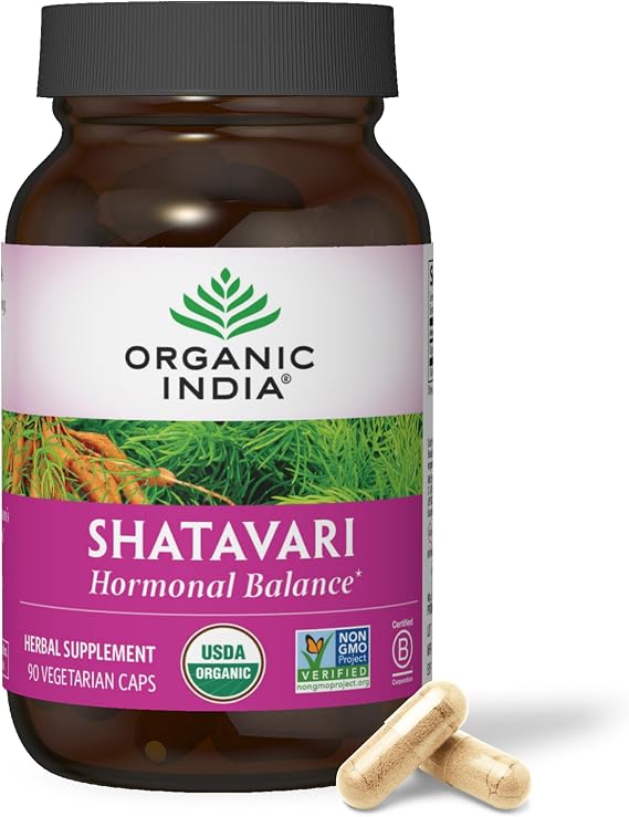 ORGANIC INDIA Shatavari Capsules, Herbal Supplement, Vegan, 90 Capsules