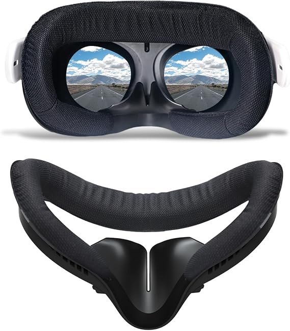 Aodelan for Oculus Quest 2 Face Pad Replacement VR Face Interface Bracket | with Light Blocking Nose,Breathable Foam Face Pad Protective for Meta Quest 2,Comfortable Face Cushion VR Accessories