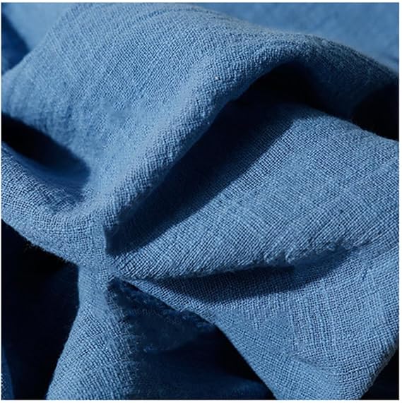 Linen Fabric Sold by the Metre Natural 100% Linen Summer Thin Soft Linen Cloth Pre-Washed Patchwork Fabric Linen Plain Cotton Linen Fabrics for Sewing Embroidery Clothing Width: 130 cm