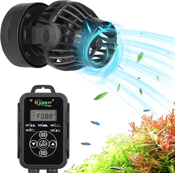 hygger Aquarium Wave Maker with Controller, 5 Modes, 2200GPH 24V Powerhead