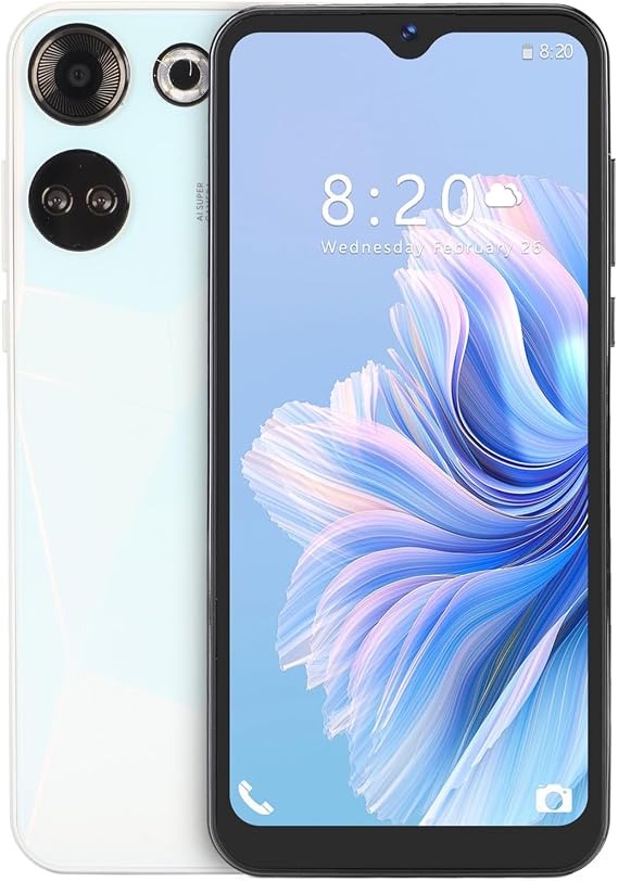 SENECESLI Experience Big Screen C20 Pro-Mobile Phone 2400x3200 8GB 64GB for Gaming, Video Streaming, Suitable for All Ages (White)