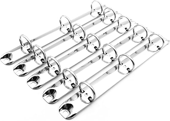 5Pcs A5 Half Letter Junior Legal Size Ring Binder Mechanism,3 O Rings,20mm Capacity,Loose Leaf Binding Spines Combs Replacement Kit for Organizers Planners
