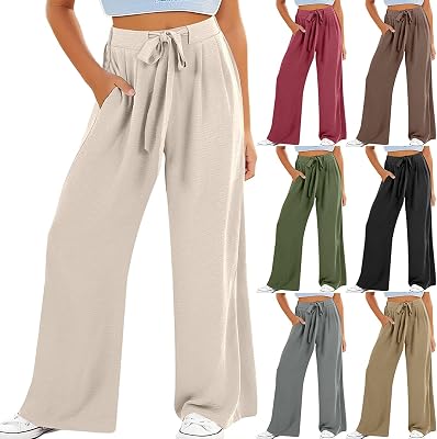 Betadog Girls Flowy Pants Dance Palazzo Wide Leg Split High Waisted Trousers Casual for Kids 6#12Y Cargo Pants