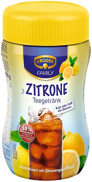 Krüger Tea Drink Lemon 8 Litre Capacity (1 x 400 g Tub)