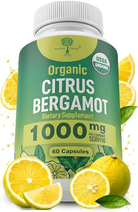 USDA Organic Citrus Bergamot - Italian Bergamonte- High Polyphenols 60caps