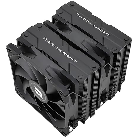 Thermalright Peerless Assassin 120 Black CPU Air Cooler Dual Towers, 6 heatpipes,with Dual CPU Fans,for Intel LGA115X/1851/1700/2011,AM4/AM5, High Performance Radiator-Black,1550rpm10%