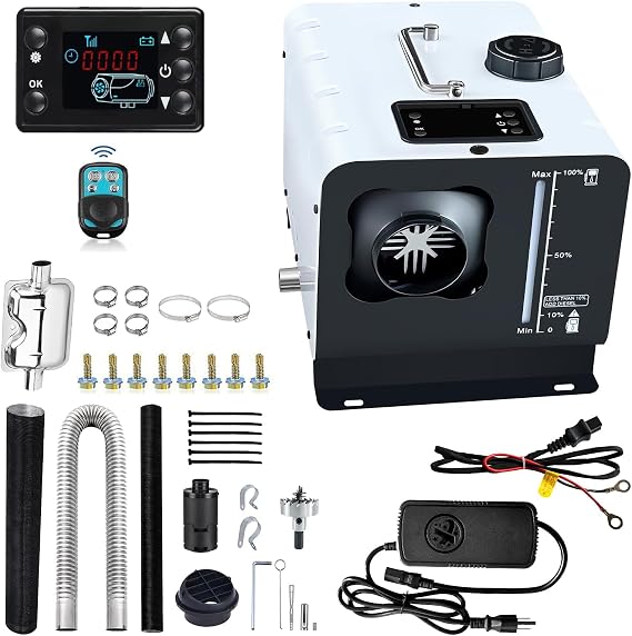 ZHIBANG Diesel Air Heater 12V/110V Dual Purpose 12V/8KW Parking Heater,Diesel Heater with Smart LCD Display,Suitable for RV,Trailer,Truck,Boat,Indoor(ZB-021