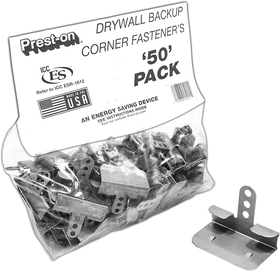 5/8 in. Corner-Back Drywall Back-up Clips (50-Pack).