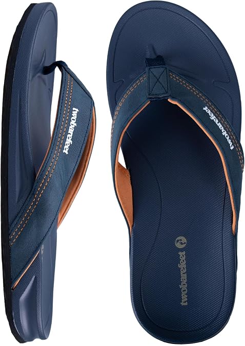 Two Bare Feet Men's Flip Flops – Comfortable Beach Sandals, Lightweight Slip-On, Durable Non-Slip Sole – Ideal for Summer, Holiday, Pool & Casual Wear