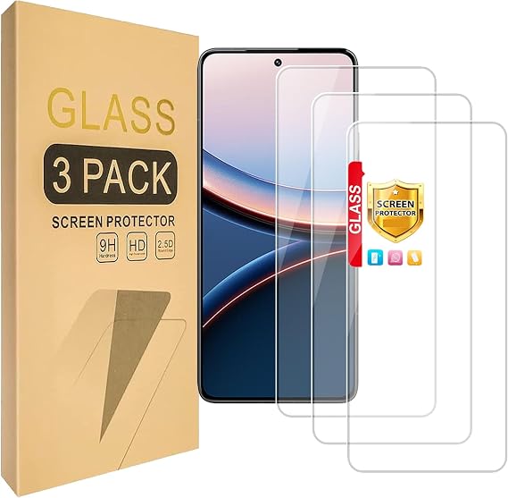 (3 packs) Compatible for Tecno Pova 7 5G Screen Protector Tempered Glass,Case Friendly [Hardness 9H ][High definition][Anti Scratch]